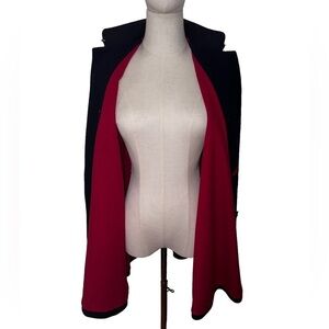 Vintage WWII dark navy and Red Nurse Cape